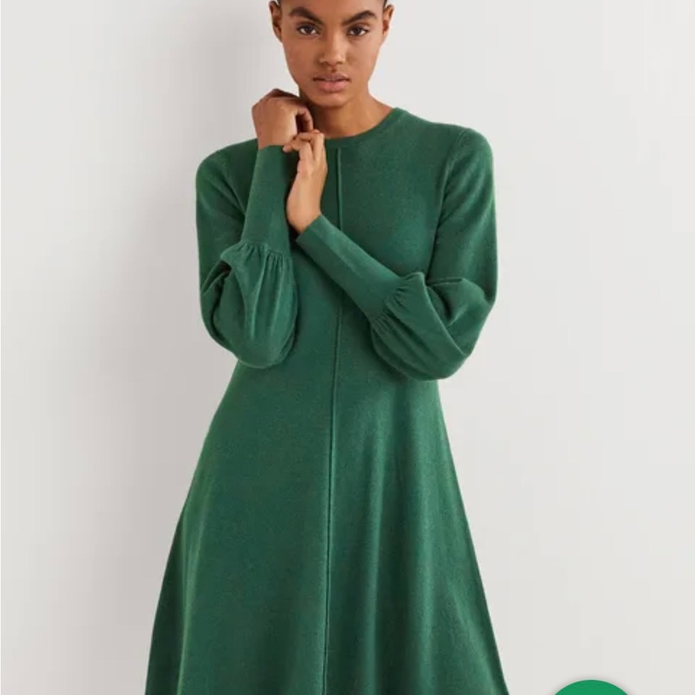 Boden dress mini fit and flare hunter green nwt 10 - Picture 3 of 7